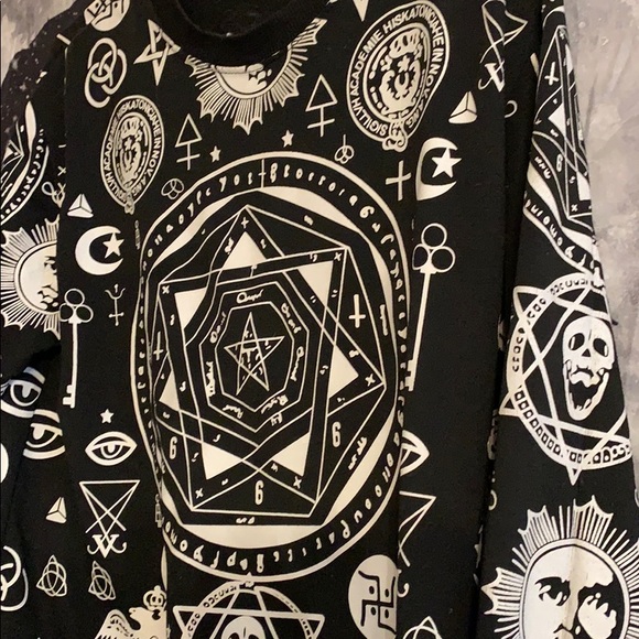 Killstar Unisex Symbol Print Black Magic Crewneck - Picture 3 of 5